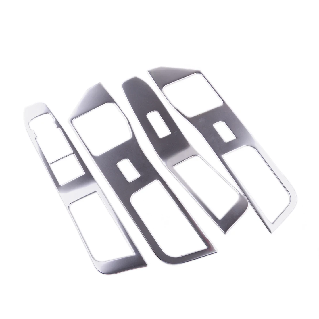 

4 шт./компл. крышка панели переключателя окна обшивка Серебристая Нержавеющая сталь подходит для Ford Explorer 2020 2021 левый руль