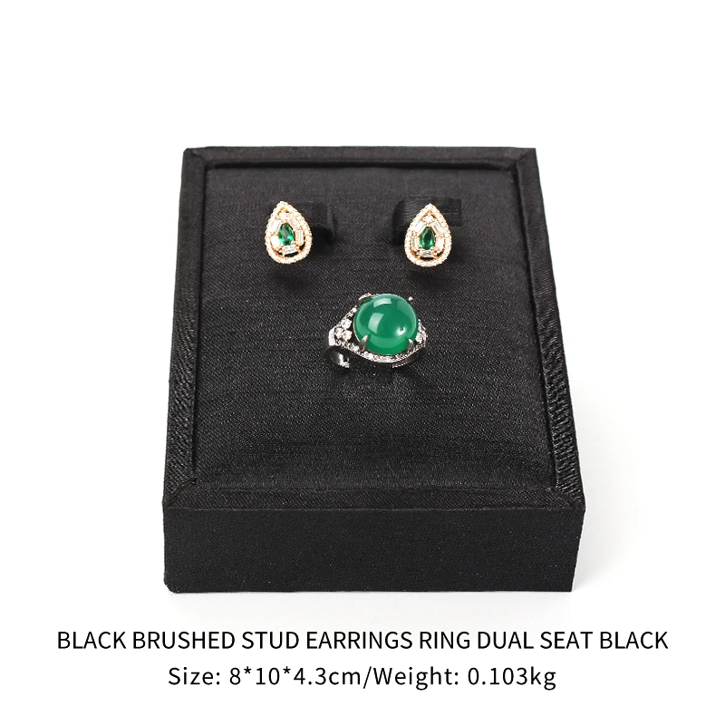 

Black Brushed Earring Wedding Ring Jewelry Display Trays Removable For Women Pendent Bracelet Necklace Showcase Jewellery Holder