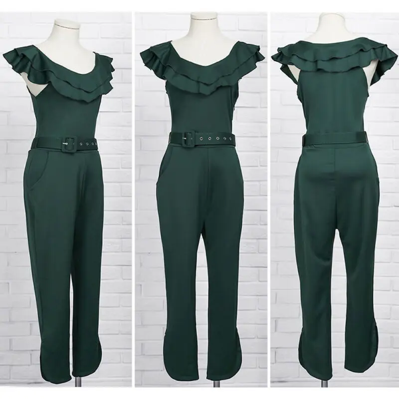 

Summer Women Jumpsuit Off-Shoulder Romper Elegant Office Wear Ladies Party Clubwear Bodycon Trousers Vintage Outfit Clothes HOT