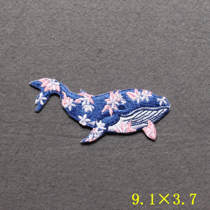 Патчи с рисунком Кита на одежде патчи морской волны патч из натуральной одежды в