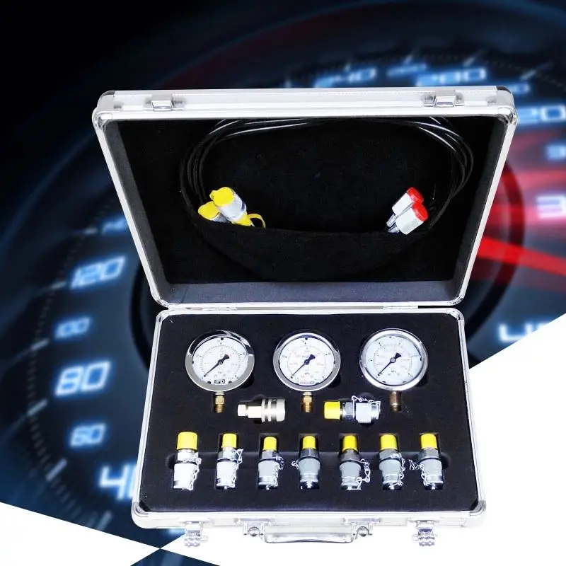 Портативный гидравлический тестовый манометр механический экскаватор набор