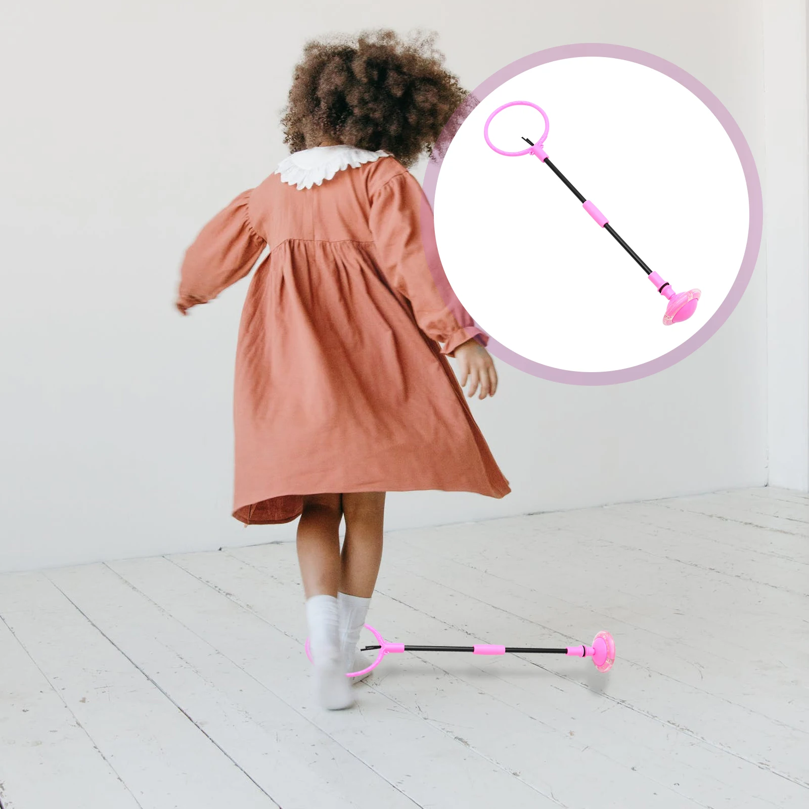 

Foldable Flashing Jumping Ring Kids Colorful Ankle Skip Jump Toy with Backpack