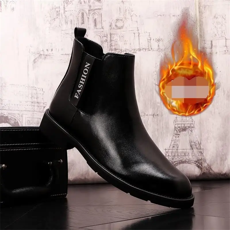 

Мужские черные кожаные ботинки с острым носком, модные новые ботинки челси в британском стиле, простые и универсальные эластичные короткие ...