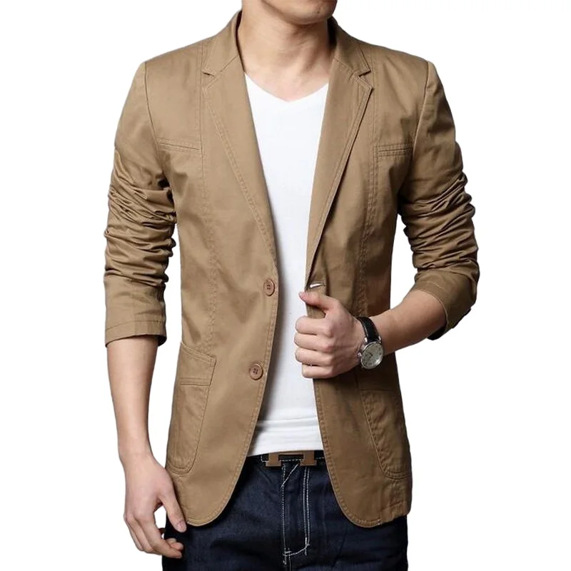 Мужской Блейзер костюм для отдыха Модный облегающий однобортный мужчин | Мужская