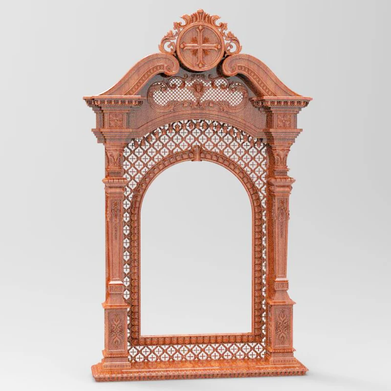 Religious temple door 3D model STL format file for CNC engraving carving Printer Files Home Decoration Decor | Инструменты
