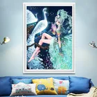 Набор для вышивки с рисунком птицы и девушки, китайские наборы для вышивки крестиком