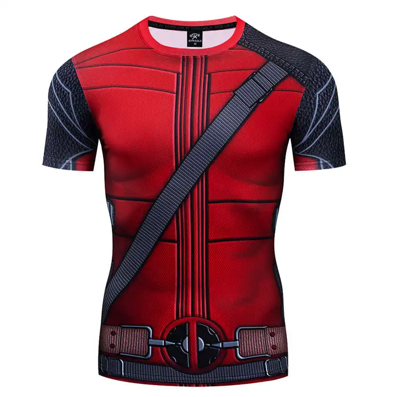 Новые компрессионные футболки Мстители 4 Endgame квантовый Бэтмен Робин 3D печатные футболки Мужская футболка короткий рукав косплей костюм