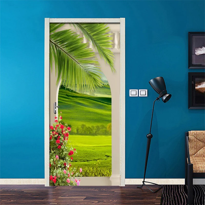 2 шт./компл. ПВХ Самоклеящиеся наклейки на дверь балкона|Дверные наклейки| |