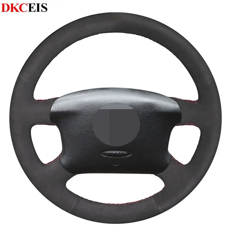 Сделай Сам сшитая вручную Черная мягкая замшевая искусственная кожа для Volkswagen VW