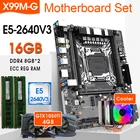 Семейная материнская плата X99M-G E5 2640v 3 CPU 2 шт. x 8 ГБ = 16 ГБ DDR3 2133 МГц ECC REG GTX1050TI 4 Гб видеокарта и охладитель combo