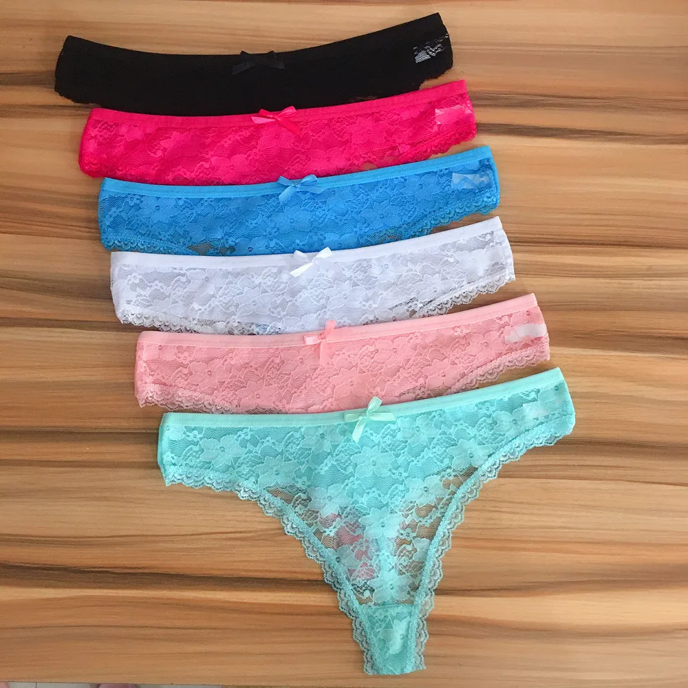 3 шт. сексуальные кружевные трусики женские стринги женское нижнее белье