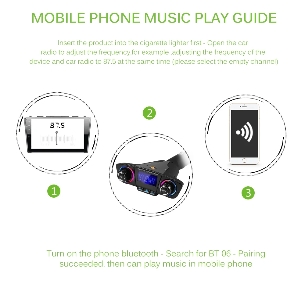 Автомобильный MP3 плеер FORNORM с автомобильным FM передатчиком автомобильный громкой