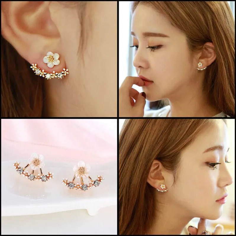 1 шт. корейские ювелирные изделия Цирконий Жемчуг Сердце Кристалл цветок Крылья