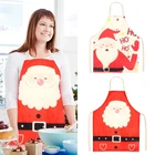 Веселый новогодний фартук, рождественские украшения для дома, кухонные аксессуары, Natal Navidad, Новогодние рождественские подарки Санта Клауса, Noel