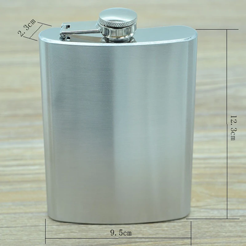 

1 Pcs 8 oz Stainless steel Hip Flask (with small funnel) Portable Vodka Rum Hip flask Easy to go out Outdoor kettle personality