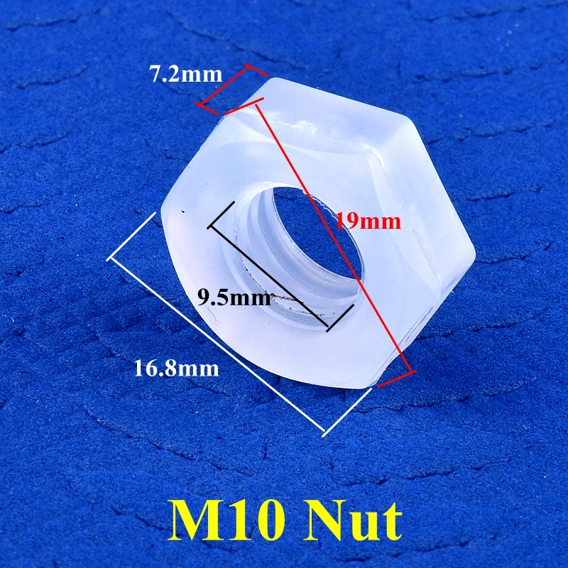 

SgooHan пищевой полипропилен шестигранные гайки M5 ~ M16 мм G1/8 "~G1" для аквариума