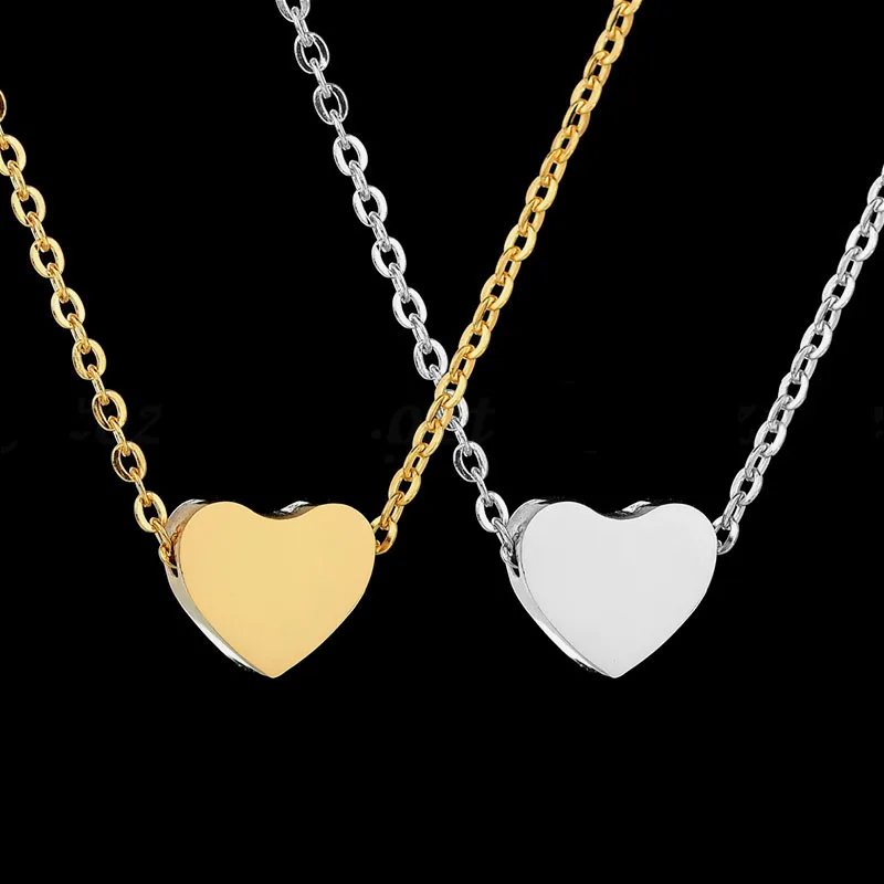 Женский медальон из нержавеющей стали ожерелье с подвеской в форме сердца