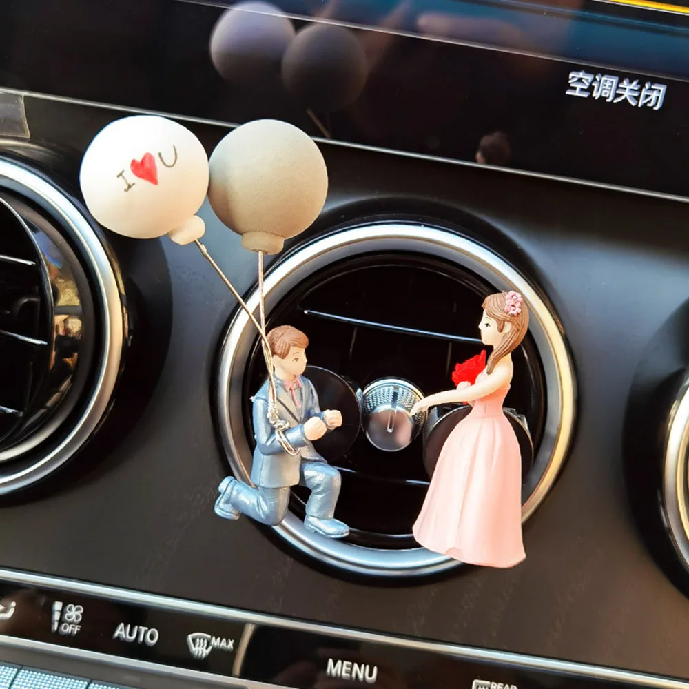 

2021 New Couple Girl Boy Car Air Vent Freshener Conditioning Aromatherapy Perfume Clip Diffuser Decor Auto Interior Accessories