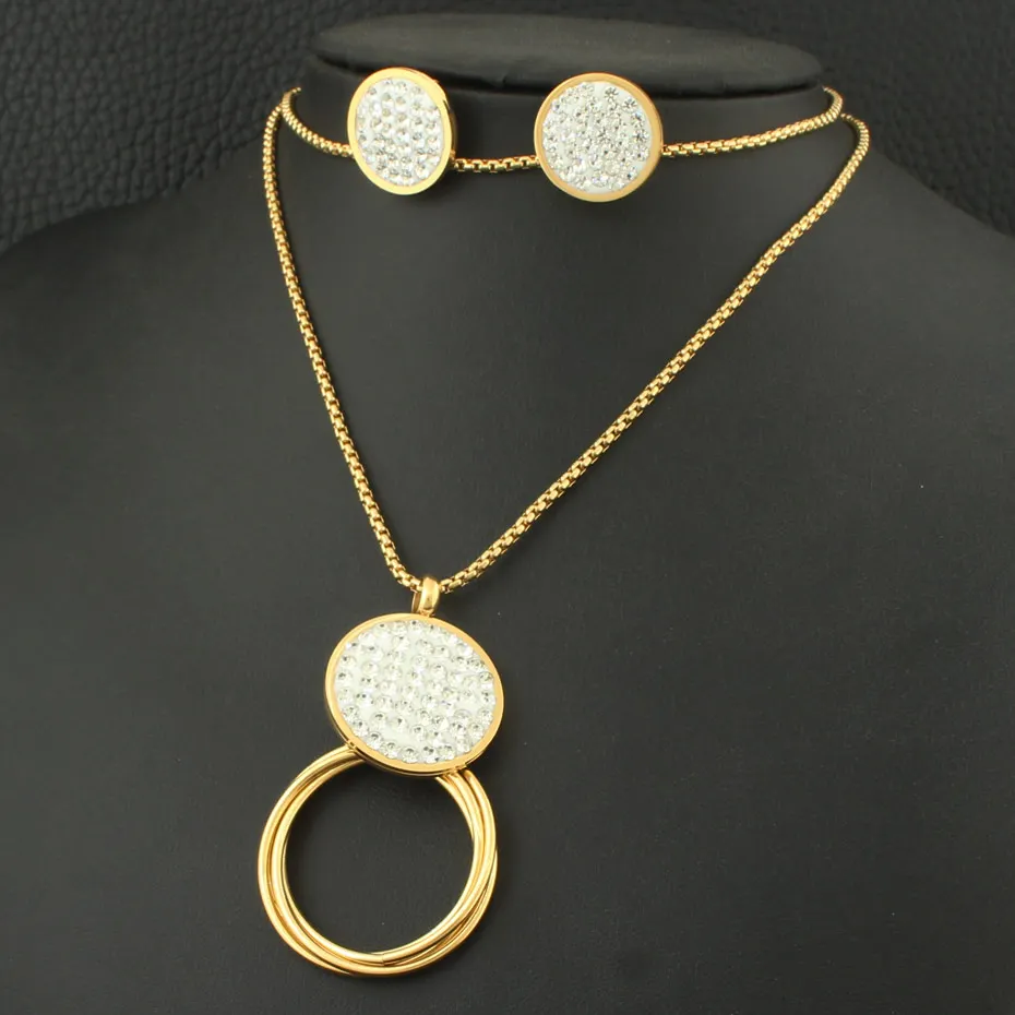 Женские сережки гвоздики Supernova ювелирное изделие из нержавеющей стали золотого