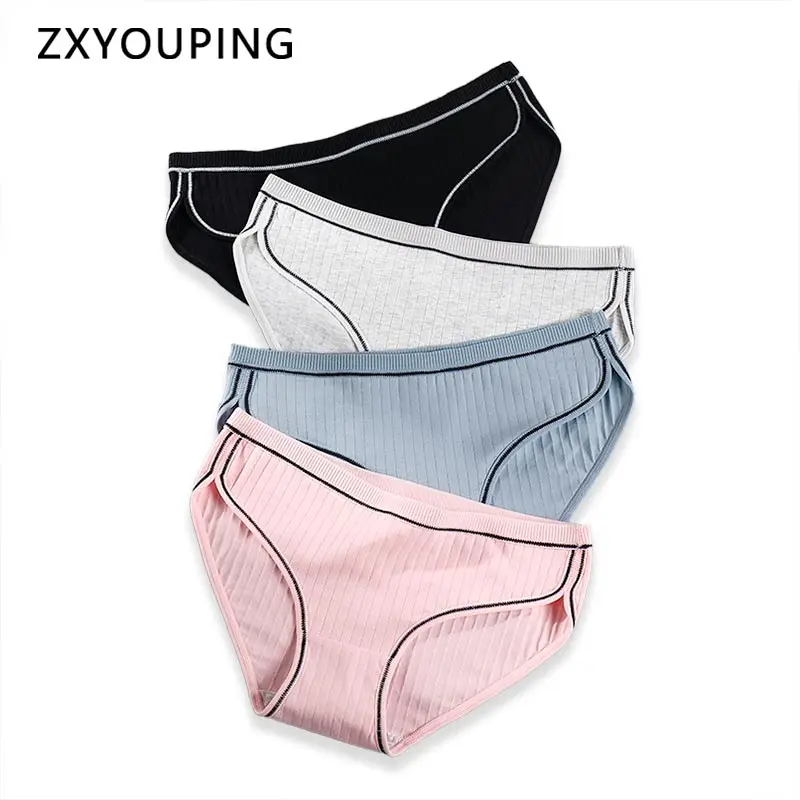 Хлопковые трусы бесшовное нижнее белье женские сексуальные трусики с низкой