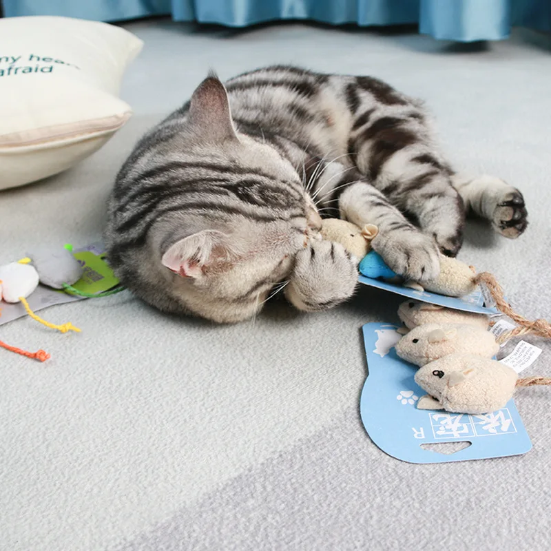 Плюшевые игрушки в форме мыши для кошек котенок кошка игрушка забавная плюшевая