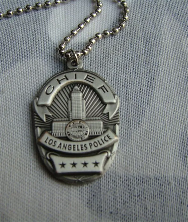 Ожерелье из США Лос Анджелес полицейский шеф значки памятное ожерелье