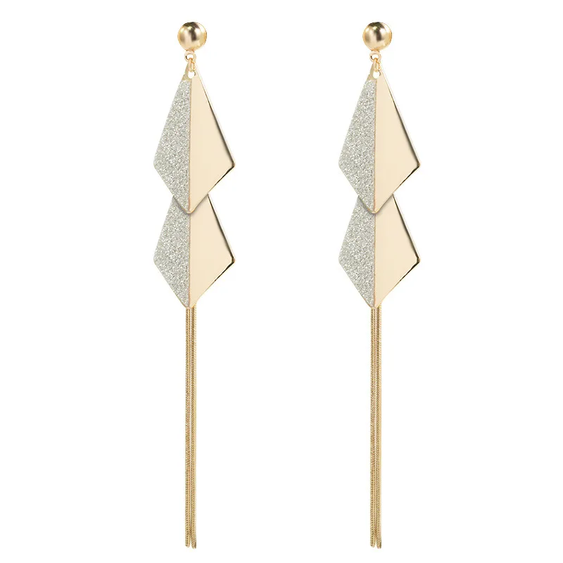 

Aivle Jewelry for Girl Original Design S925 Silver Needle Long Simple Diamond Tassel Drop Earrings Jewelry for Women