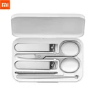 Набор инструментов Xiaomi mijia 5 шт.компл. для маникюра и педикюра, портативный дорожный гигиенический набор из нержавеющей стали, кусачки для ногтей