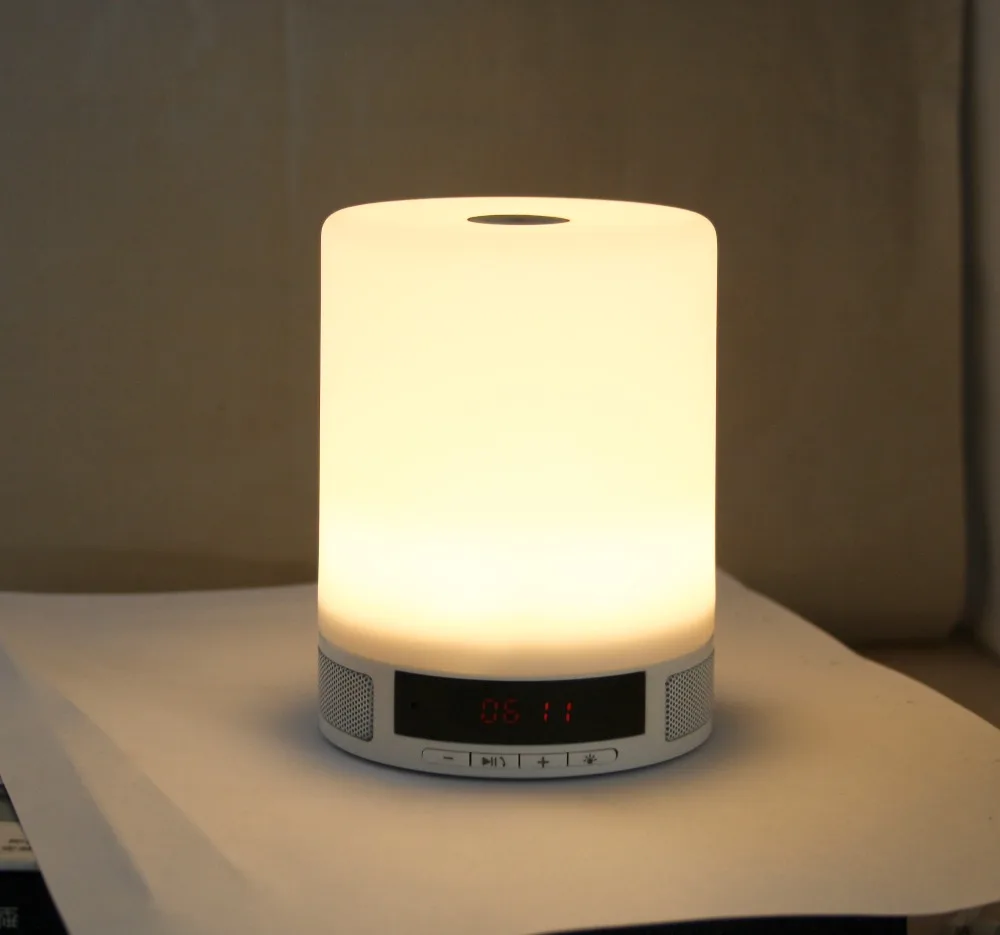 Беспроводной ночник с Bluetooth динамиком и сенсорным датчиком светодиодный