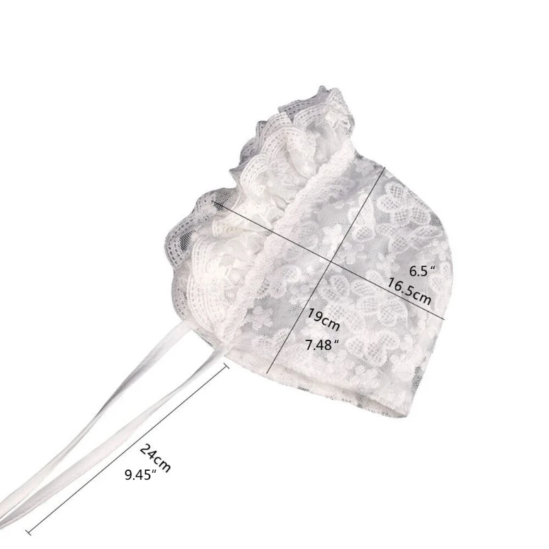 

Baby Lace Flower Sun Hat Cotton Beanie Bonnet Cap Newborn Photography Props Gift L9CD