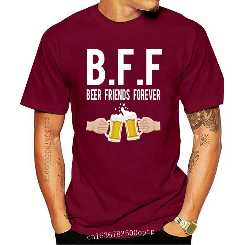 

New 2021 Short Sleeve Round Collar Mens T Shirts Fashion 2021 Bff Beer Friends Forever T Shirt Funny Beer Lovers Shirt 032338