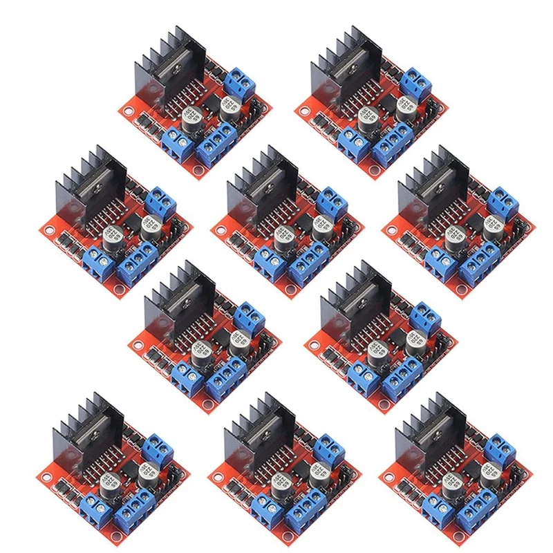 

10Pcs L298N Motor Drive Controller Board Module Dual H Bridge DC Stepper Compatible for Arduino Electronic Projects
