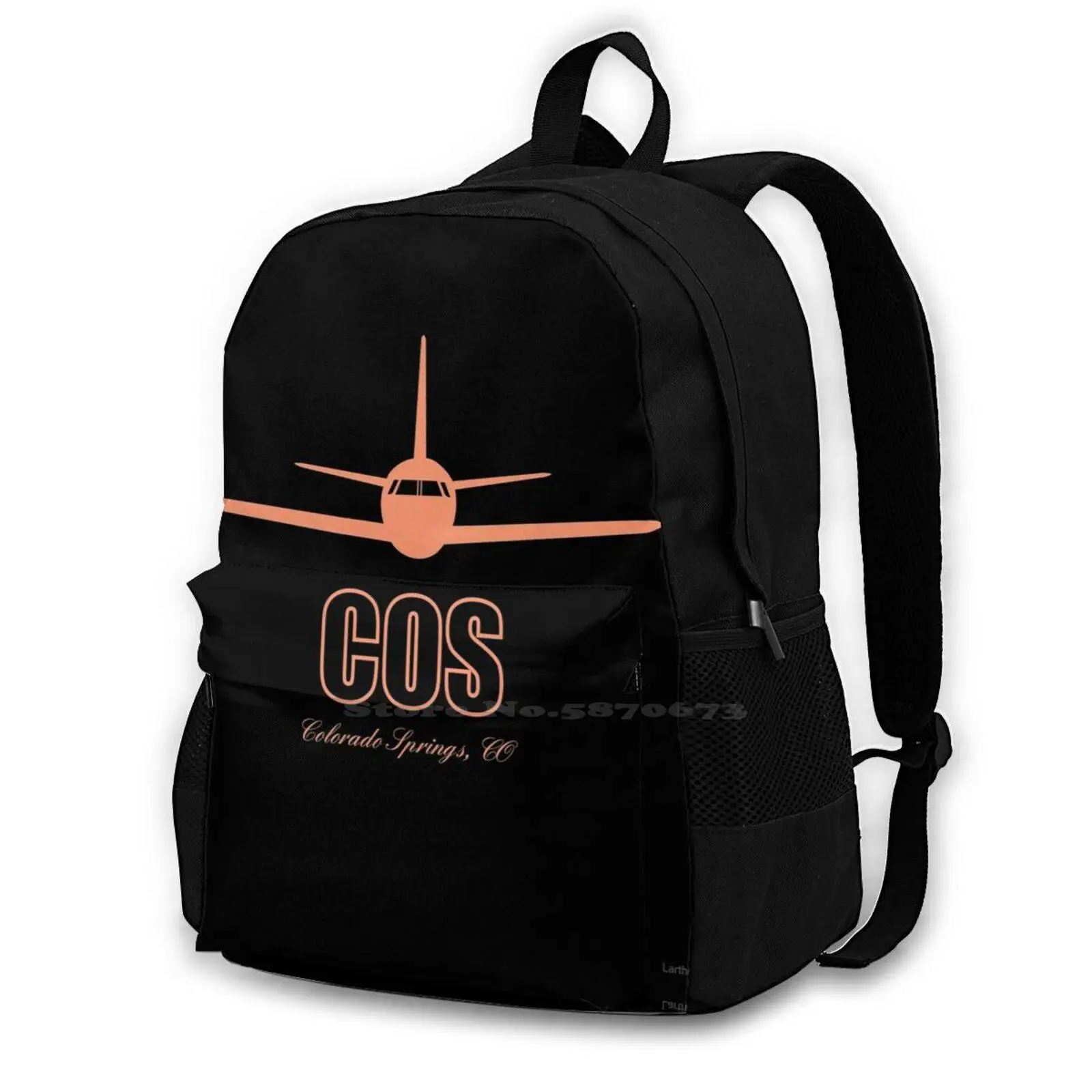 

Cos Colorado Springs Colorado Co Airport Code 3D Print Design Backpack Casual Bag Cos Co Colorado Airport Code Rockies Boulder