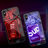 2021 smart transparent led light phone case music cool luminous cell phone case for iphone 12 13 pro max x xr xs max 6 7 8