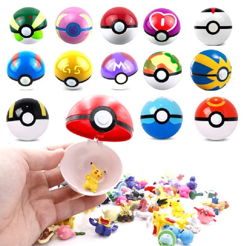 

Pokemon 2-3cm Character 7CM Pokemon Catching Ball Dragon Ball Naruto Hasbro Toy Children's Collection Christmas Birthday Gift