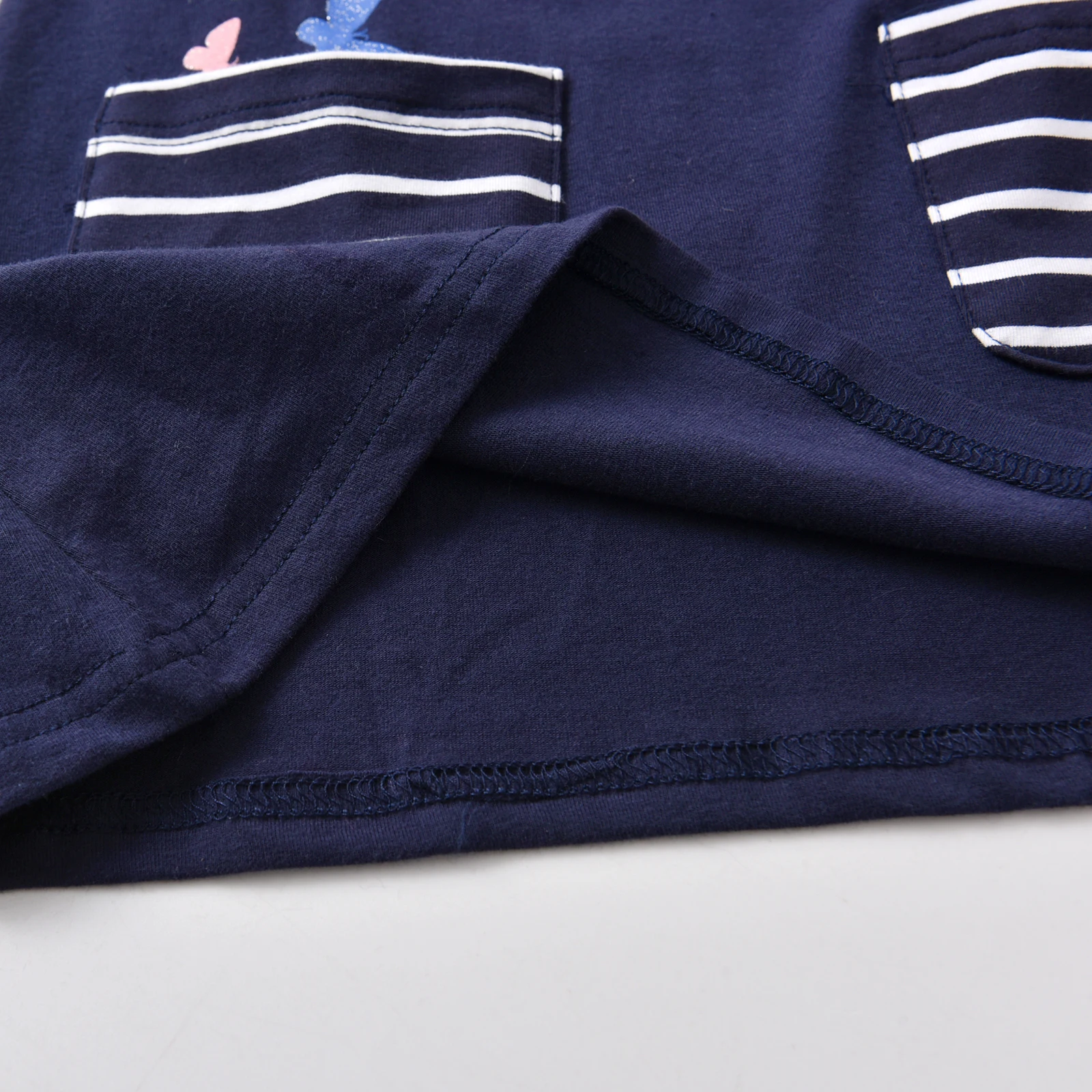 VIKITA Girls Dress Autumn Spring Baby Girl Striped Cartoon Print Clothes Kids Dresses for Girls Vestidos Princess Cotton Dress