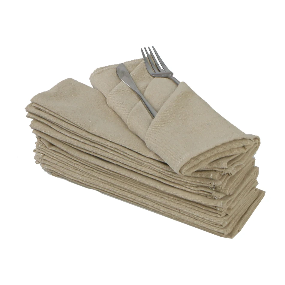 

18x18in Table Dinner Hotel Kitchen Napkins for Plates Polyester Hemp Blend Tableware Elegant Burlap Towel Wedding Decoration