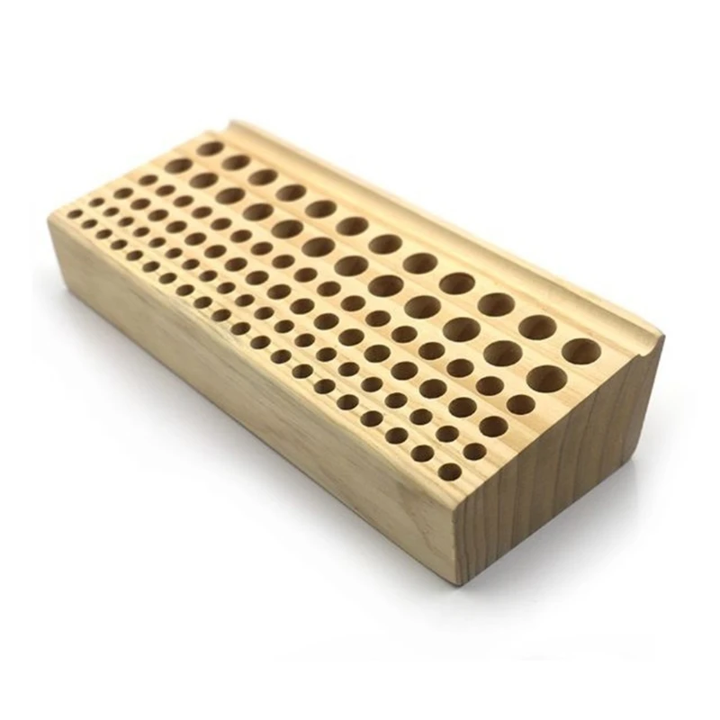 

Professional Leather Punch Craft Tool Rack for Home Workroom 98 Hole Leather Holder Tool Wooden for Home Durable