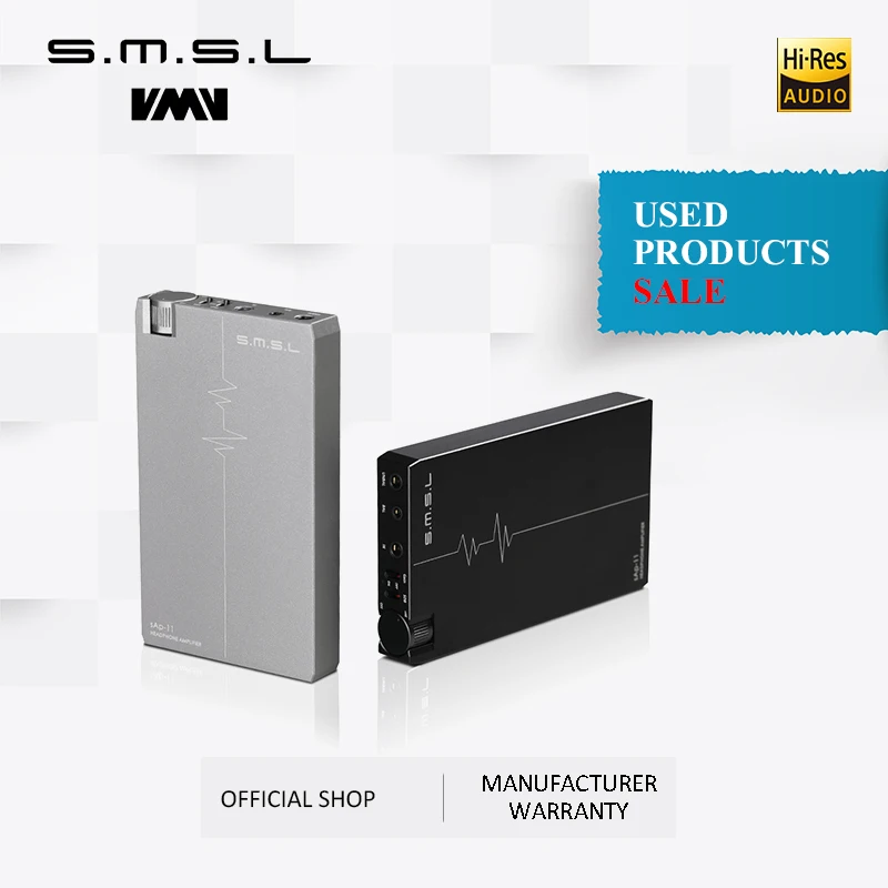 Подержанные продукты SMSL SAP-11 Hifi аудио усилитель для наушников Встроенный аккумулятор высокой емкости 2,5 мм сбалансированный выход 3,5 мм несимметричный выход