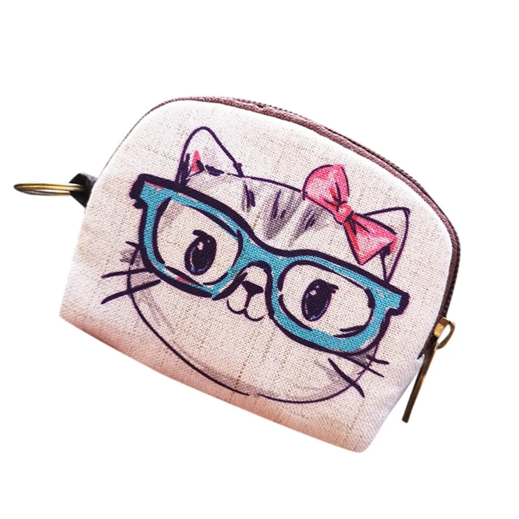 Великолепный маленький кошелек женский новый хлопок и лен напечатанный