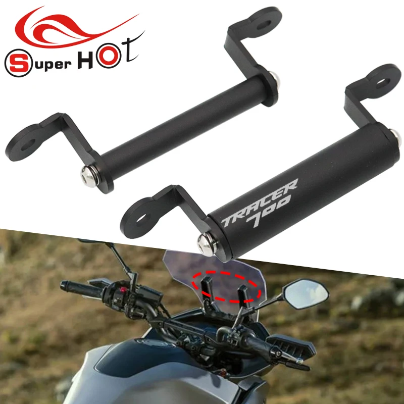 motorcycle accessories for yamaha tracer700 tracer 700 2018 2020 2021 front mid navigation bracket gps mobile phone charging free global shipping