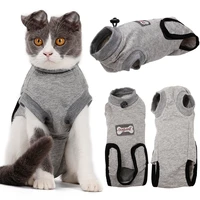 medical cotton recovery suit pet dog surgical recovery suit operation recovery gray jumpsuits clothes protect the belly prevent