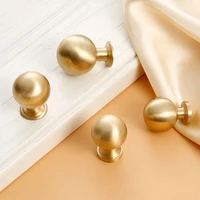 single hole brass ball knobs cupboard drawer pull kitchen cabinet door wardrobe handles european modern style hardware