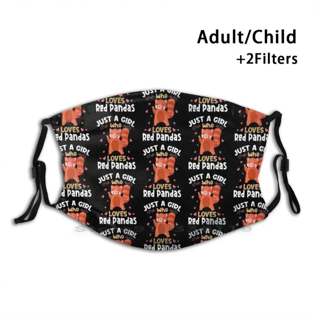 

Моющаяся забавная маска для лица для взрослых и детей с фильтром красная панда милые панды для любителей красных панд