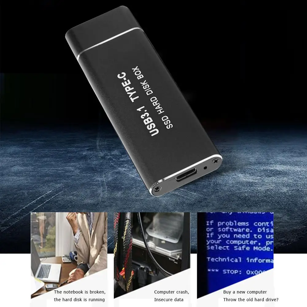 Футляр для внешнего жесткого диска (SSD) USB3.1 Тип C M.2 адаптер NGFF корпус Операционная