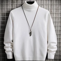 spring autumn acrylic mens sweater turtleneck long sleeve pullover knitted solid slim thin korean style fashion casual sweater