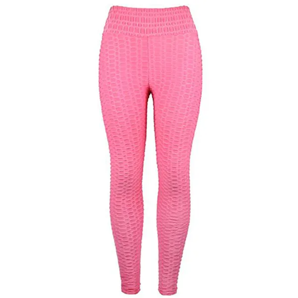 Rose Red Yoga Pants 14 цветов женские с высокой талией для йоги брюки пуш-ап спортивные Леггинсы колготки тренажерный зал упражнения фитнес бег спортивные брюки Йога Леггинсы - Цвет: Rose Red Yoga Pants