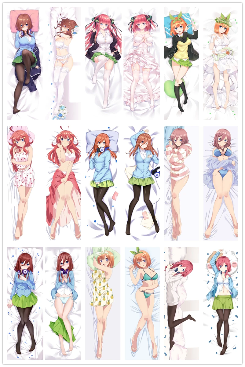 

Дакимакура с аниме тела очень женственный и Quintuplets 150x50 см 100x35 см подушка чехол Обложка манга-1 шт.