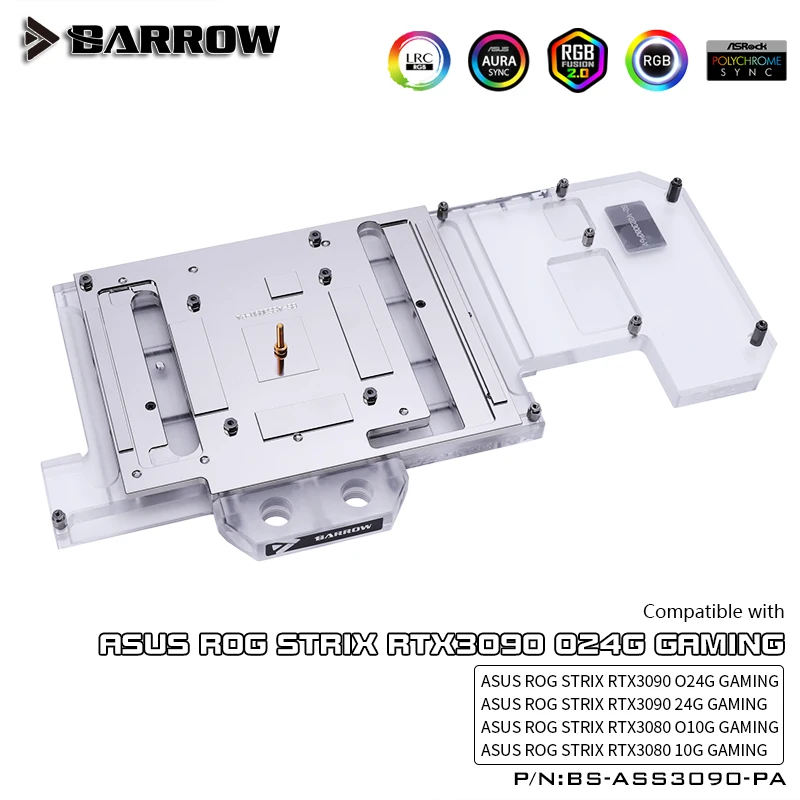 Курган графика карта GPU воды блок для ASUS ROG STRIX 3090/3080 с полным покрытием из VGA M/B 5V ARGB