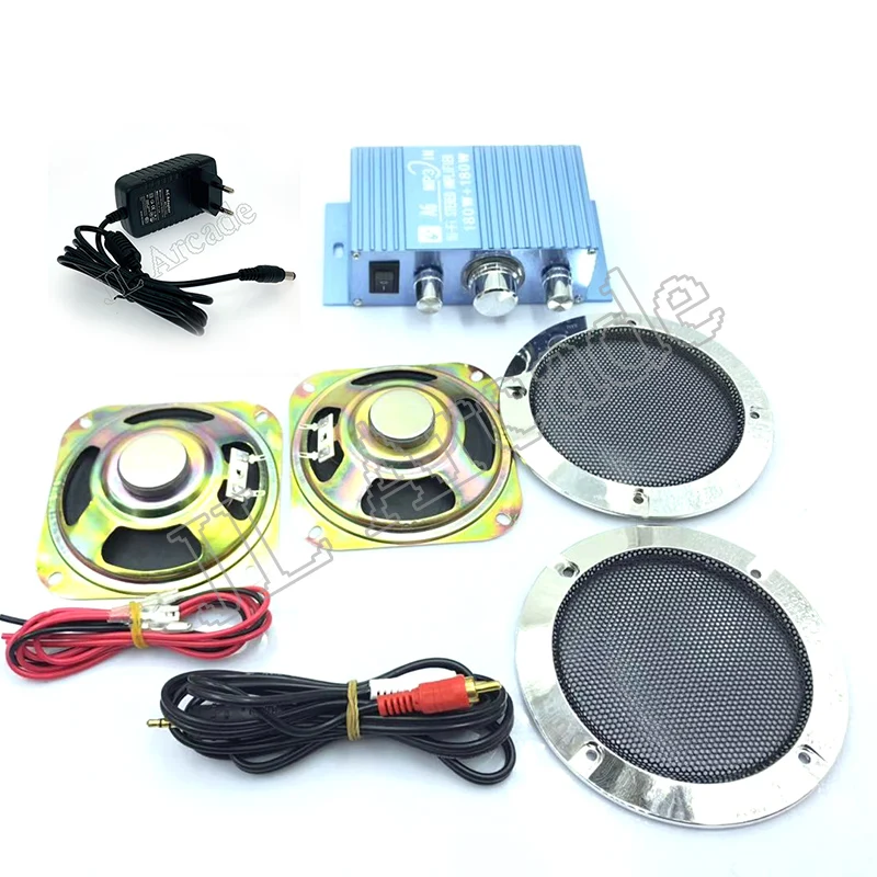 

Arcade Game Audio Kit HIVI Stereo Amplifier + Power Adapter + Speaker + Cables For Arcade Cabinet Game Machines